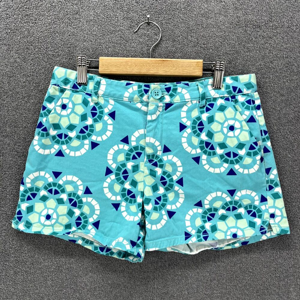 GapKids Shorts Girls Junior 16 Blue Geometric chino beach park‎ adjustable